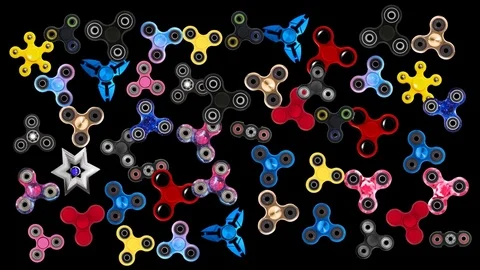 Colorful Fidget Finger Spinner Background 2 Stock Footage 79108977