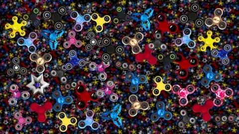 Colorful Fidget Finger Spinner Background 3 Stock Footage 79109925