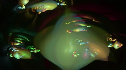 Colorful figures abstract loop motion background Stock-Footage 91144773