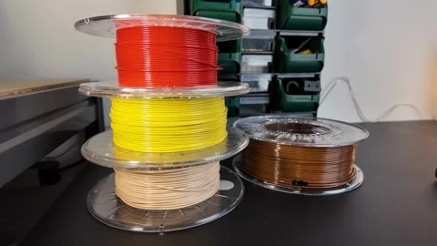 Colorful Filament Spools Stock Footage 312945047