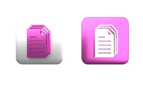 Colorful File document icon isolated on white background. Checklist icon. B.. Stock Photos