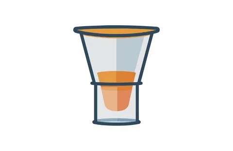Colorful Filter icon isolated on white background. Stock Illustration