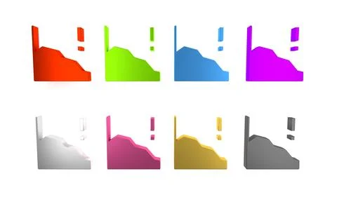 Colorful Financial growth decrease icon isolated on white background. Incre.. Stock Illustration