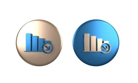 Colorful Financial growth decrease icon isolated on white background. Incre.. Stock Illustration