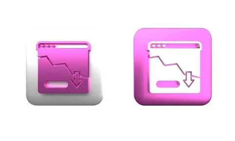 Colorful Financial growth decrease icon isolated on white background. Incre.. Stock Photos