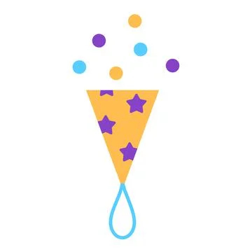 Colorful fire cracker flat icon isolated on white Stock Illustration