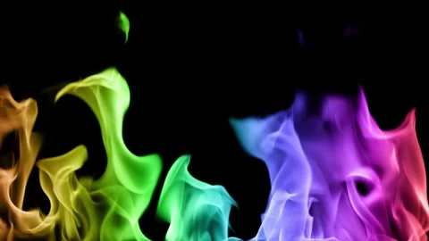 Colorful Fire Stock-Footage 249381472