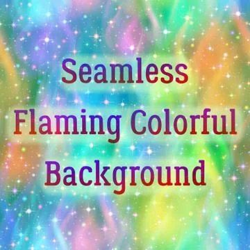 Colorful Fire, Seamless Pattern Stock Illustration