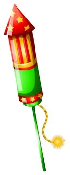 A colorful firecracker Stock Illustration