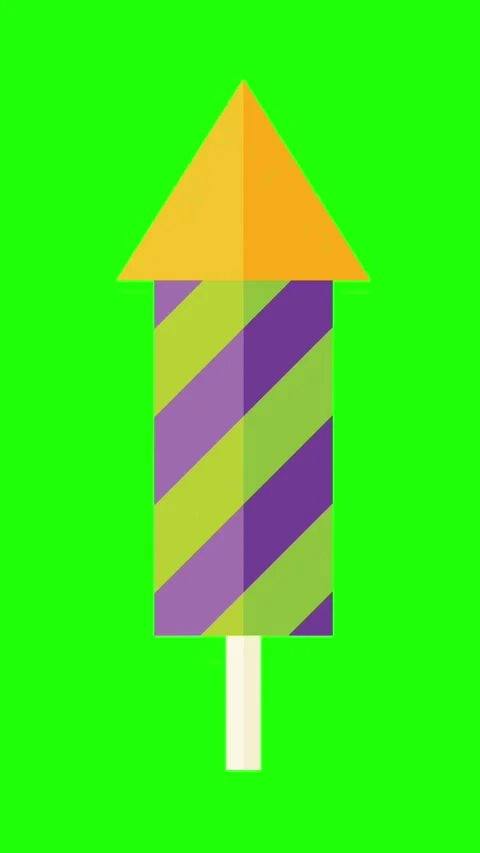 Colorful firework animation on greenscreen. Vídeos de archivo 335735243