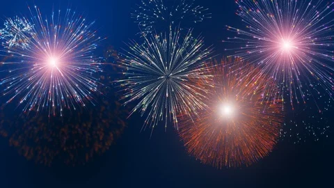 Colorful firework animation motion background. Video stock 96375422