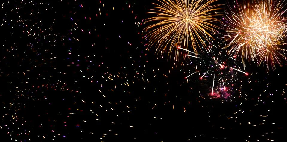 Colorful firework background. Stock Photos