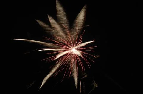 Colorful firework with black background Stock Photos