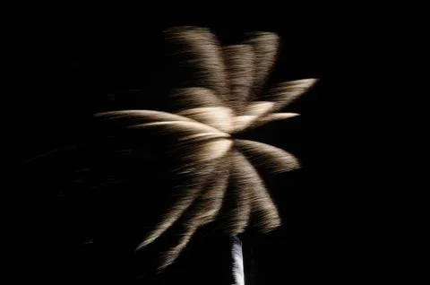 Colorful firework with black background Stock Photos