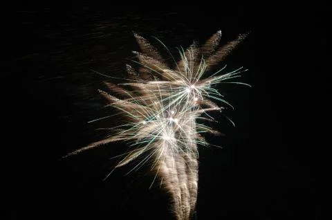 Colorful firework with black background Stock Photos