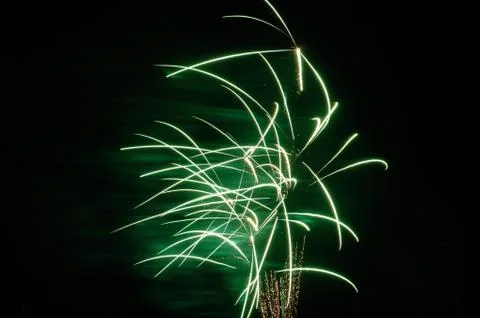 Colorful firework with black background Stock Photos