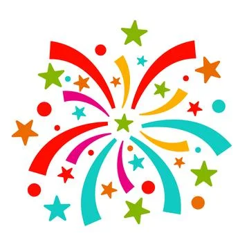 Colorful Firework Burst Celebration Vector Illustration Stock Illustration
