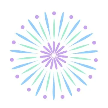 Colorful firework. Celebration fire firework, christmas pyrotechnics firecrac Stock Illustration