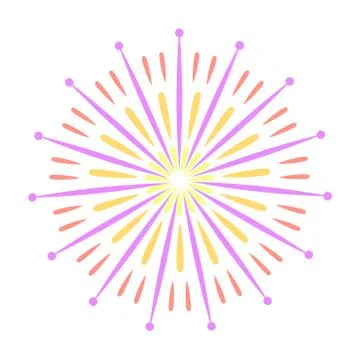 Colorful firework. Celebration fire firework, christmas pyrotechnics firecrac Illustrazione stock