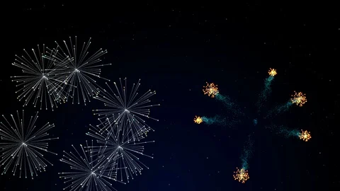 Colorful of firework for celebration Stock Footage 119620572