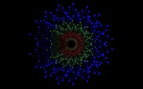 Colorful firework on the dark background Illustrazione stock