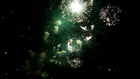 Colorful firework display Stock Footage 89660734