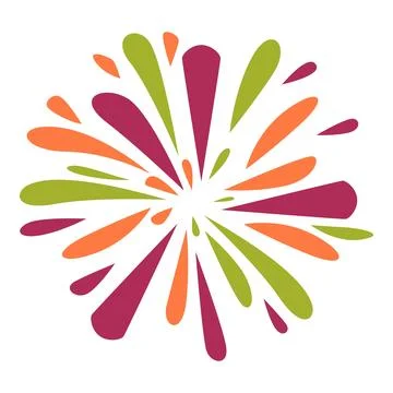 Colorful firework exploding, creating a festive atmosphere Illustrazione stock