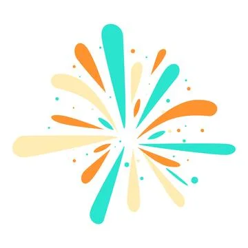 Colorful firework exploding, creating a festive atmosphere Stock Illustration