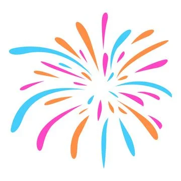 Colorful firework exploding, creating a festive atmosphere 스톡 일러스트