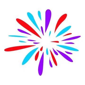 Colorful firework exploding, creating a festive atmosphere Stock Illustration