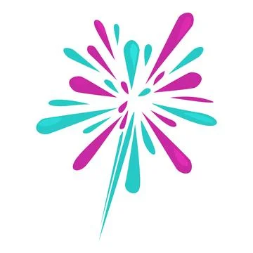 Colorful firework exploding, creating a festive atmosphere Stock Illustration