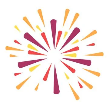 Colorful firework exploding in a festive atmosphere Stock Illustration