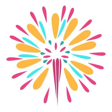 Colorful firework exploding in the sky celebrating a festive event Stock Illustration