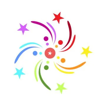 Colorful Firework Explosion Stock Illustration