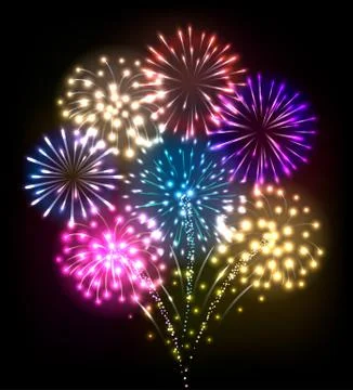 Colorful firework Stock Illustration