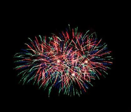 Colorful firework with mosaic effect Stock Illustration