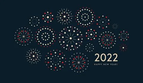 Colorful firework pattern for greeting card, oriental cartoon graphic style Stock Illustration
