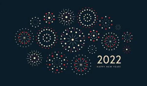 Colorful firework pattern for greeting card, oriental cartoon graphic style Stockillustratie