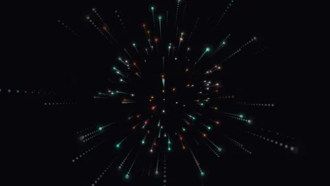 Colorful firework, seamless loop with black background Stock Footage 134595265