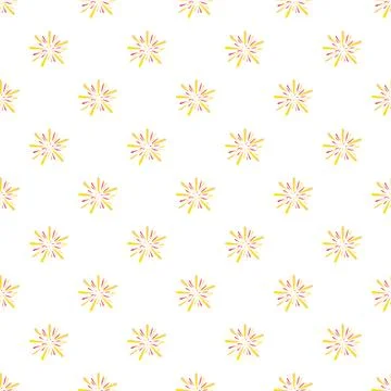 Colorful firework starburst seamless pattern Stockillustratie