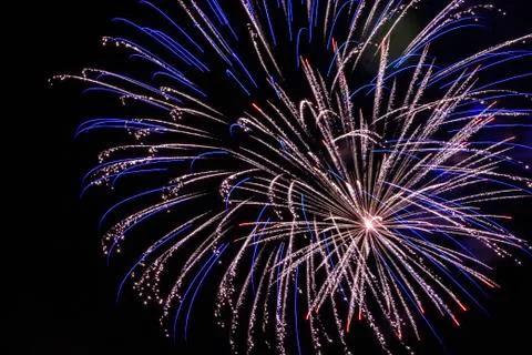 Colorful fireworkds light up the sky Stock Photos