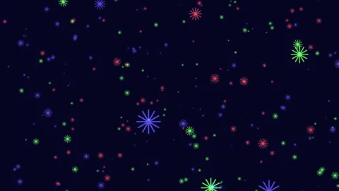 Colorful fireworks burst pattern on dark blue night sky background footage Video stock 333176292