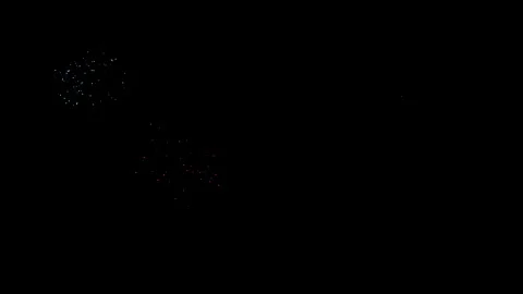 Colorful fireworks in the dark Stockbeeldmateriaal 320884016