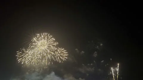 Colorful fireworks display at count down to new year festival night. Stock Footage 231011146