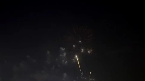 Colorful fireworks display at count down to new year festival night. Stock Footage 245570239