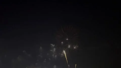 Colorful fireworks display at count down to new year festival night. Stock Footage 277624311