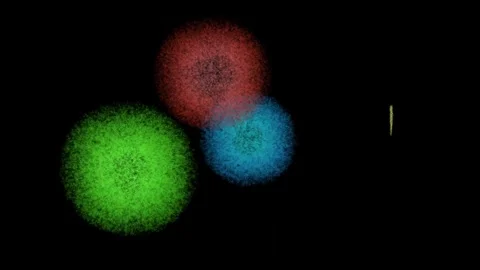 Colorful Fireworks Display Exploding on Black Background Festive Firework Vídeos de archivo 334667806