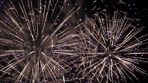 Colorful fireworks display Stock Footage 106858671