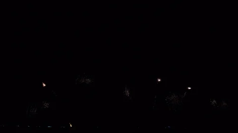 Colorful fireworks display night background Video stock 123774806