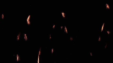 Colorful fireworks. elements of a fireworks display. 4K slow motion clip of Stock Footage 206663181